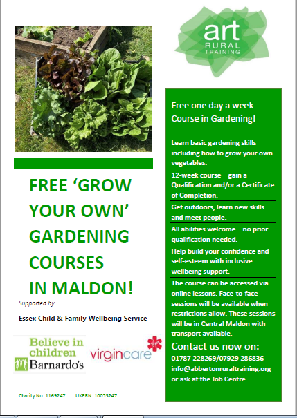 Grow your own gardening course in Maldon District