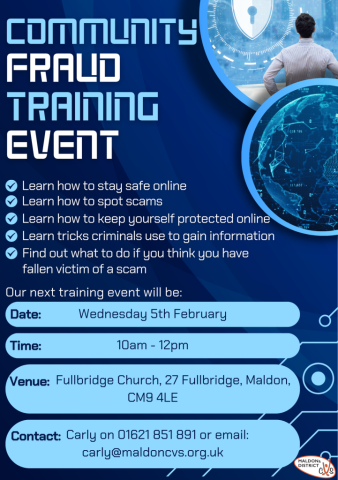 Community Fraud Training Wednesday 5th February 10-12 Fullbridge Church, Maldon